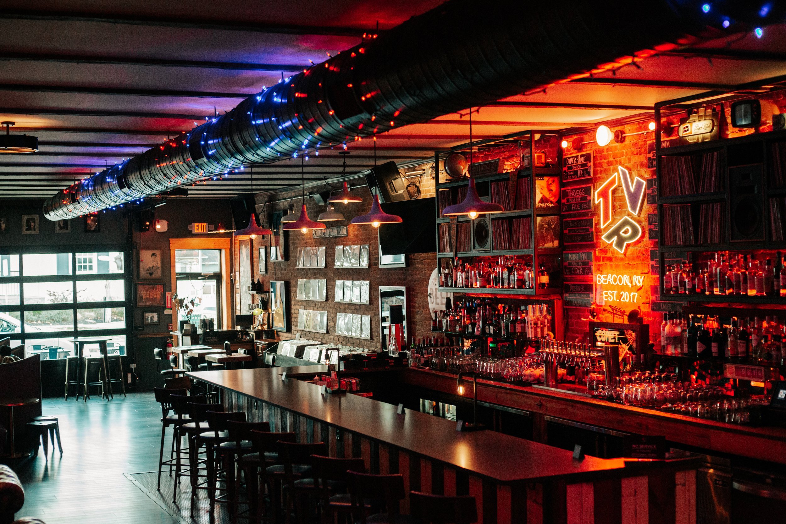 The Vinyl Room bar with TVR neon