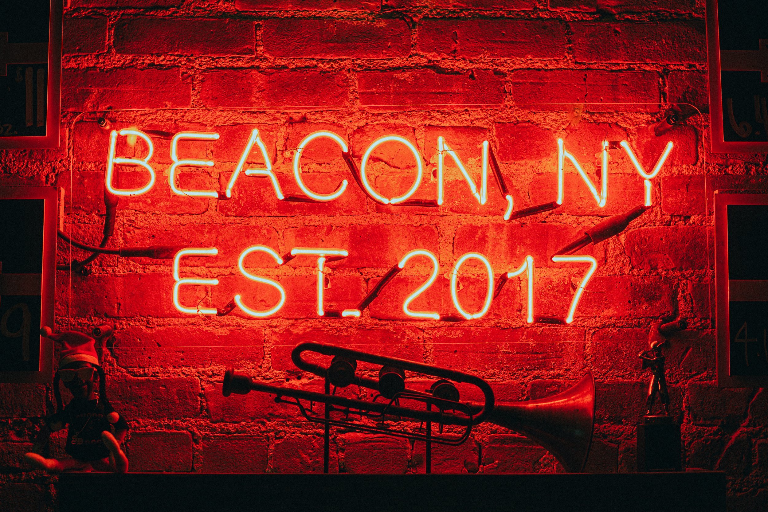 Beacon NY Est. 2017 neon sign