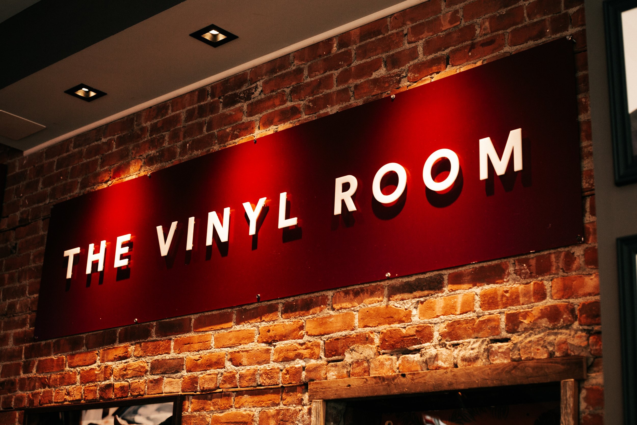 The Vinyl Room sign